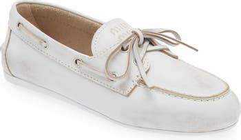 boat shoe miu miu